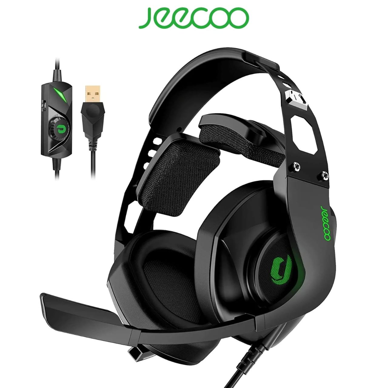 Jeecoo J65 USB 7.1 RGB Wired Gaming Headset Surround Sound