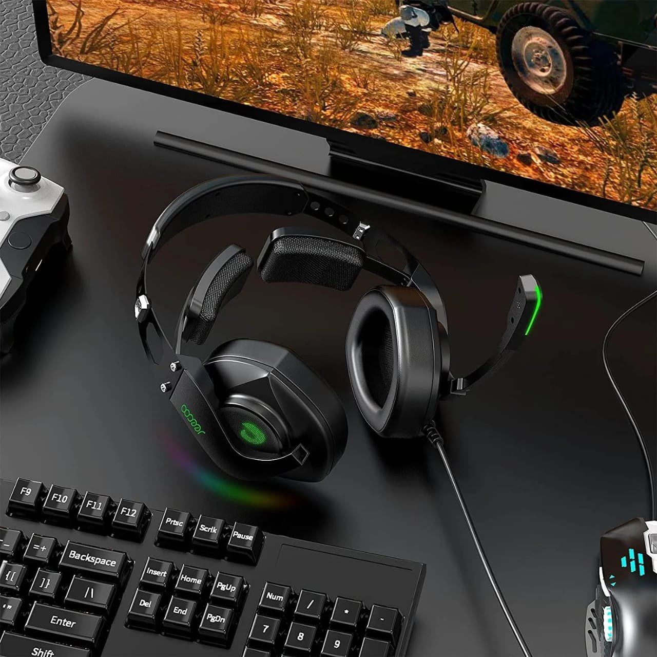 Jeecoo J65 USB 7.1 RGB Wired Gaming Headset Surround Sound - Image 2