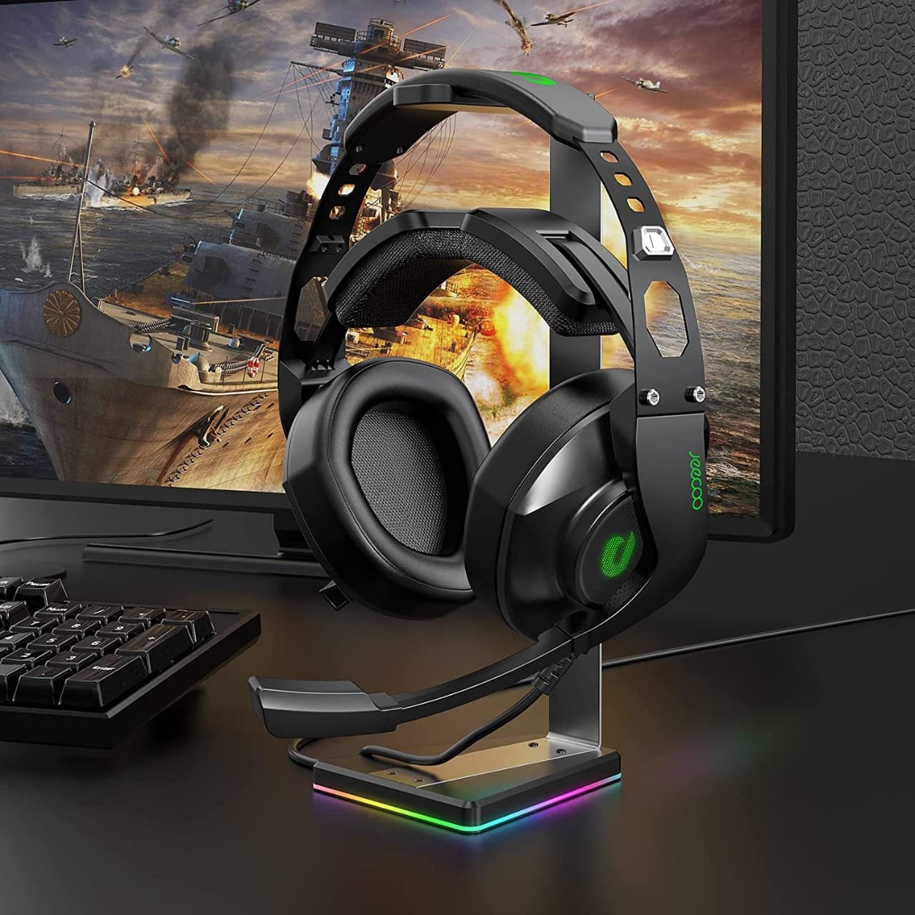 Jeecoo J65 USB 7.1 RGB Wired Gaming Headset Surround Sound - Image 5