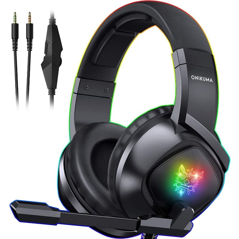 Onikuma K19 Wired Gaming Headphones For Gamers , Epic Sound, Striking Style, All-Day Comfort
