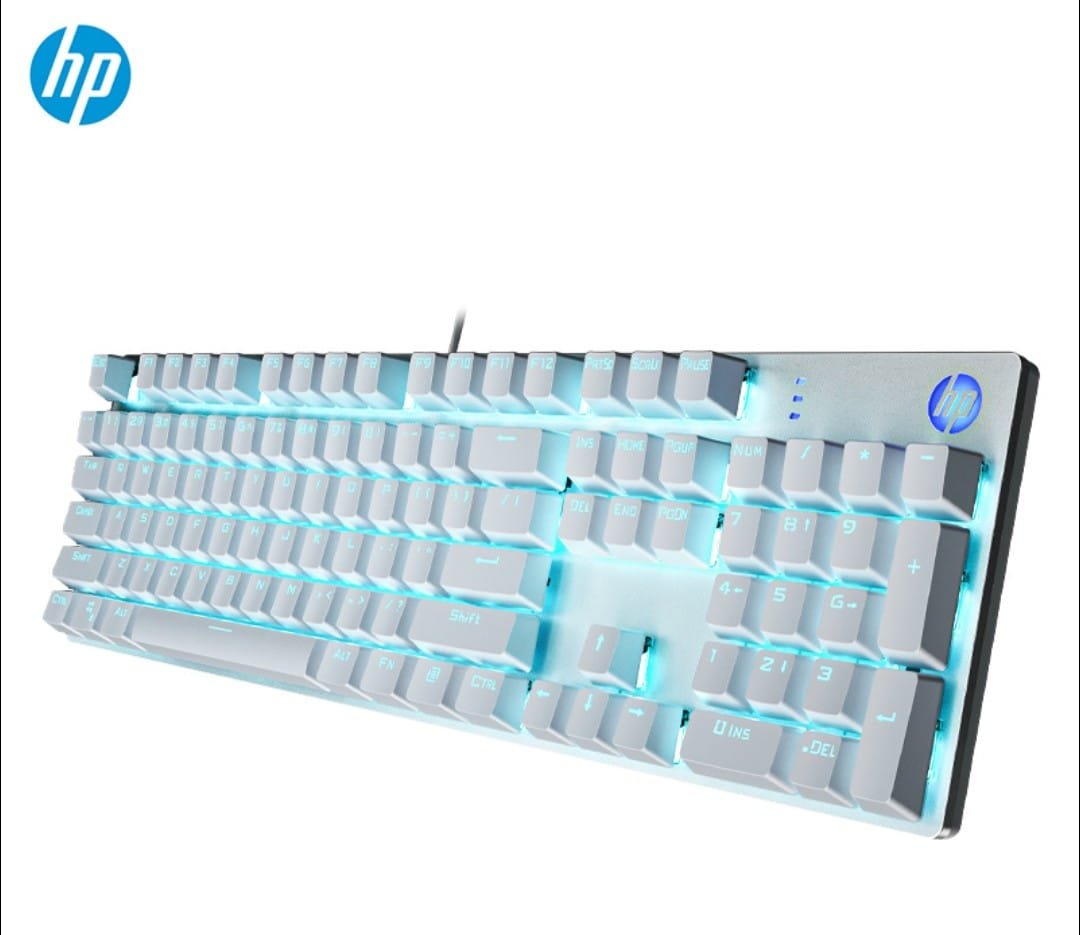 HP White Mechanical Keyboard GK400F , With Blue Switches - Image 3
