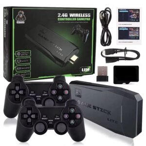 2.4G Wireless Controller Gamepad Retro Video Game 64GB, Console 4k HD Game 20,000+ Games Tekken 3 , Metal Slug etc