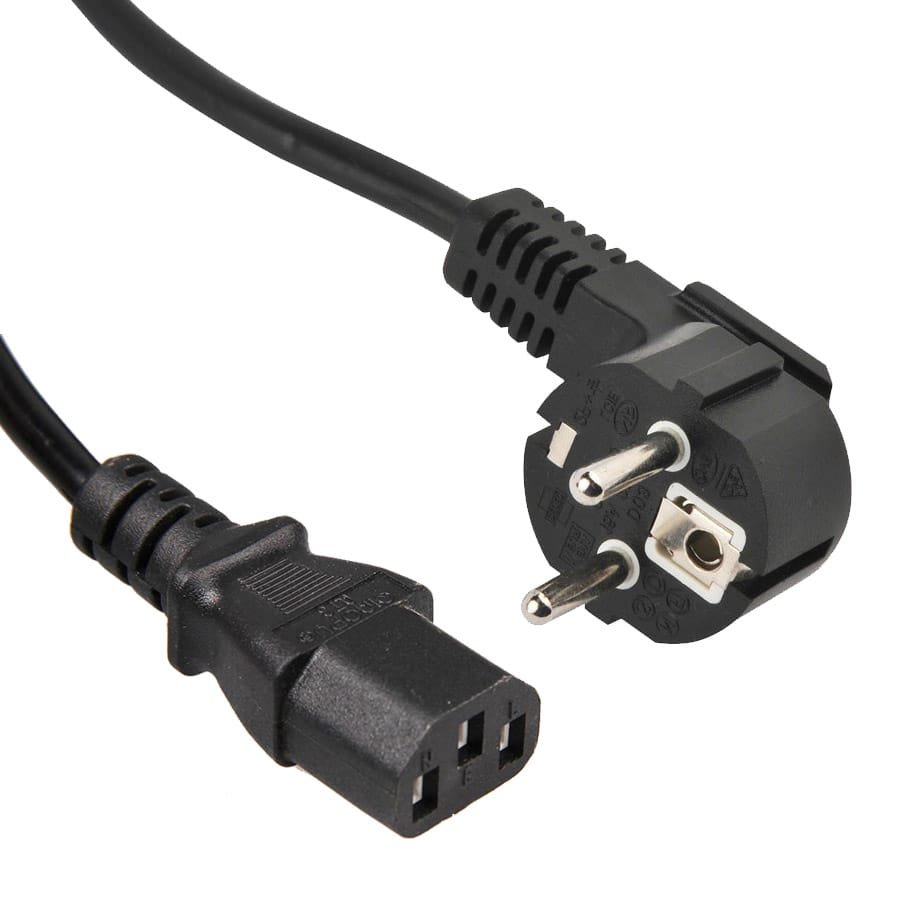 Computer Power Cable Cord 1.5m, For Desktop, PC, Printers and Monitors
