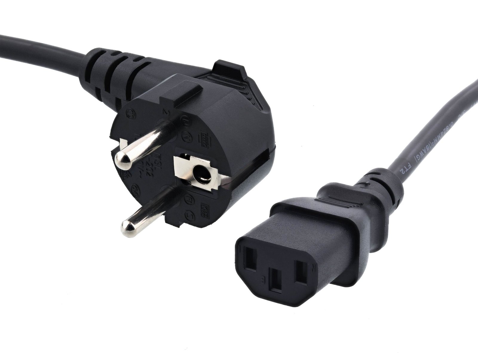 Computer Power Cable Cord 1.5m, For Desktop, PC, Printers and Monitors - Image 2
