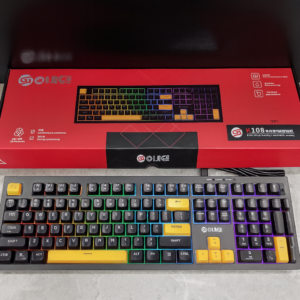 OIJIGE K108 Wired RGB Gaming Keyboard, Black