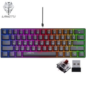 LANGTU G1000 RGB WiRELESS MECHANiCAL KEYBOARD BROWN SWITCHES